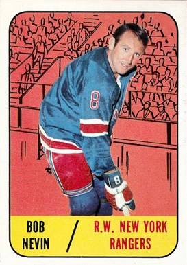 1967 Topps Bob Nevin #28 Hockey Card