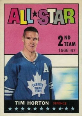 1967 Topps Tim Horton #127 Hockey Card