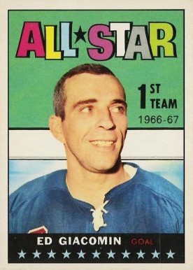 1967 Topps Ed Giacomin #123 Hockey Card