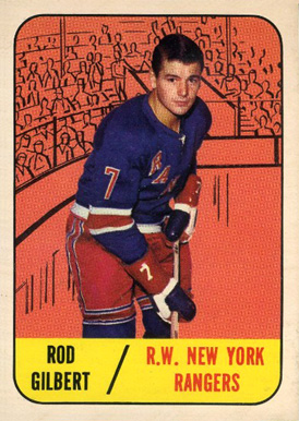 1967 Topps Rod Gilbert #90 Hockey Card