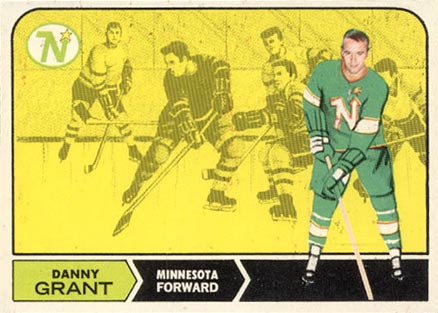 1968 O-Pee-Chee Danny Grant #52 Hockey Card