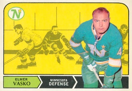 1968 O-Pee-Chee Elmer Vasko #147 Hockey Card