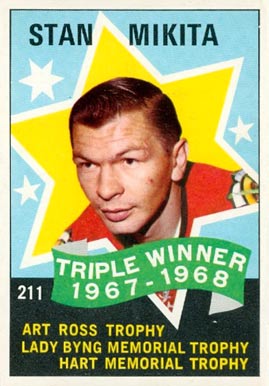 1968 O-Pee-Chee Triple Winner #211 Hockey Card