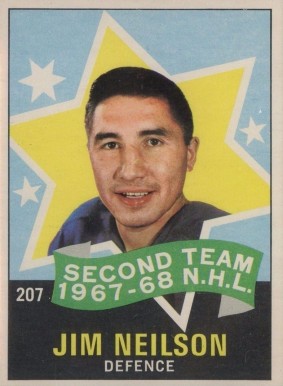 1968 O-Pee-Chee Jim Neilson #207 Hockey Card