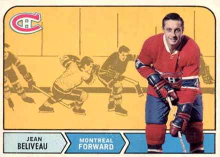 1968 O-Pee-Chee Jean Beliveau #166 Hockey Card