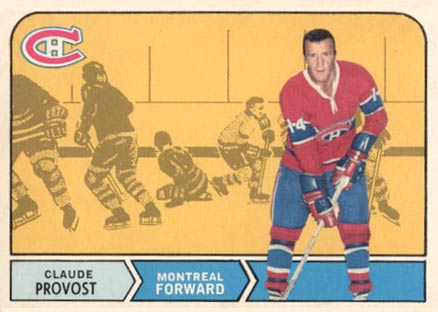 1968 O-Pee-Chee Claude Provost #163 Hockey Card