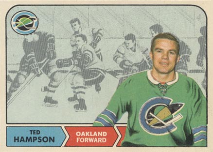 1968 O-Pee-Chee Ted Hampson #85 Hockey Card