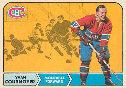 1968 O-Pee-Chee Yvan Cournoyer #62 Hockey Card