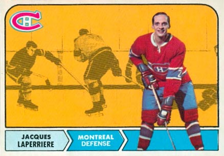 1968 O-Pee-Chee Jacques Laperriere #58 Hockey Card