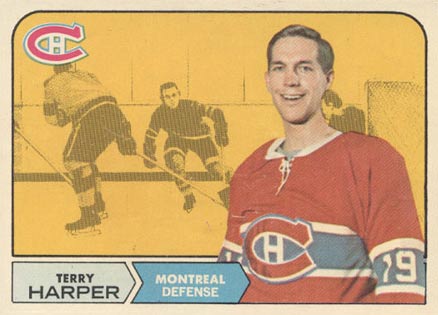 1968 O-Pee-Chee Terry Harper #57 Hockey Card