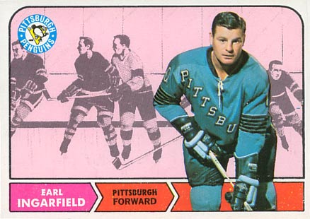 1968 Topps Earl Ingarfield #102 Hockey Card