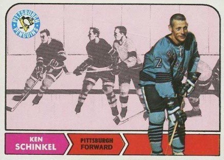 1969-70 Topps Hockey Card #117 Ken Schinkel Pittsburgh Penguins