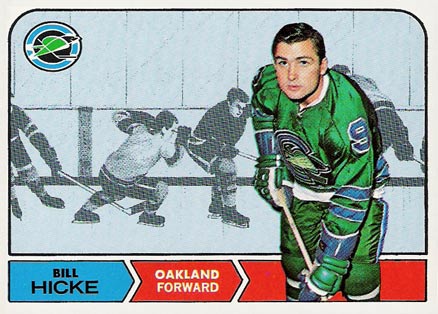 1968 Topps Bill Hicke #86 Hockey Card