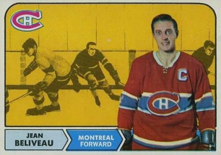 1968 Topps Jean Beliveau #61 Hockey Card