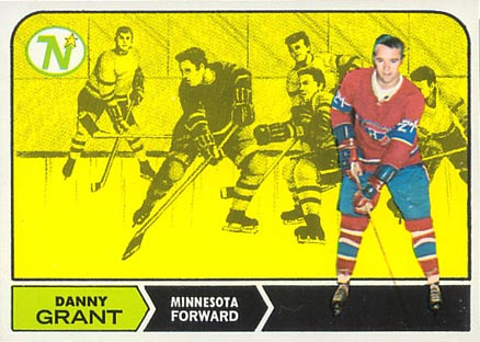1968 Topps Danny Grant #52 Hockey Card