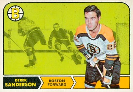 1968 Topps Derek Sanderson #6 Hockey Card