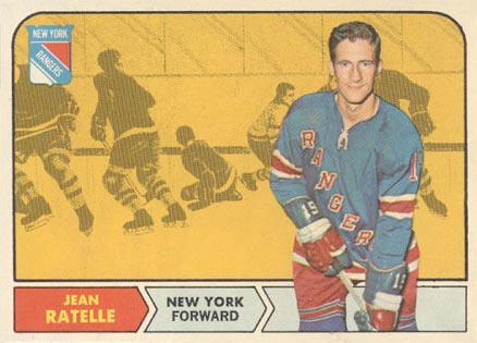 1968 Topps Jean Ratelle #77 Hockey Card