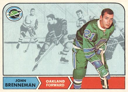 1968 Topps John Brenneman #83 Hockey Card