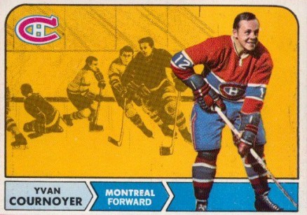 1968 Topps Yvan Cournoyer #62 Hockey Card