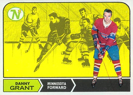 1968 Topps Danny Grant #52 Hockey Card
