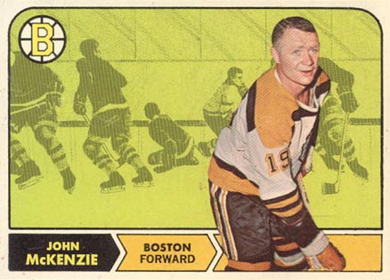 1968 Topps John Mckenzie #9 Hockey Card