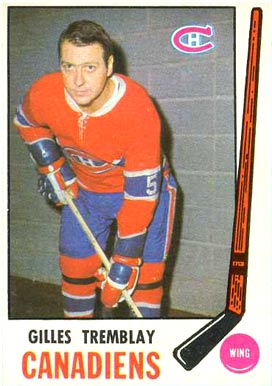 1969 O-Pee-Chee Gilles Tremblay #168 Hockey Card