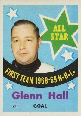 1969 O-Pee-Chee Glenn Hall #211 Hockey Card
