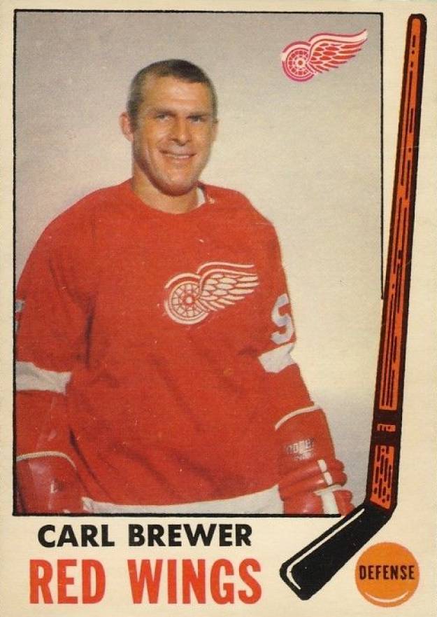 1969 O-Pee-Chee Carl Brewer #59 Hockey Card