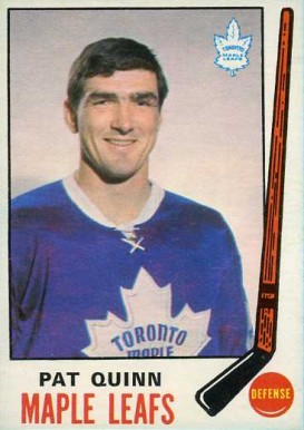 1969 O-Pee-Chee Pat Quinn #186 Hockey Card