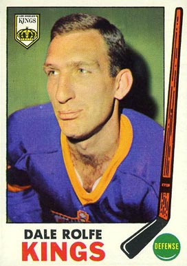 1969 Topps Dale Rolfe #100 Hockey Card