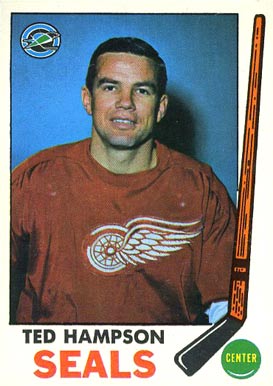 1969 Topps Ted Hampson #86 Hockey Card