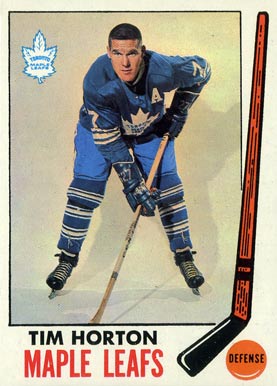 1969 Topps Tim Horton #45 Hockey Card