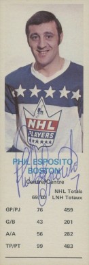 1970 Dad's Cookies Phil Esposito # Hockey Card