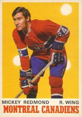 Custom made Topps-style 1971-72 Detroit Red Wings Mickey Redmond hockey  card w
