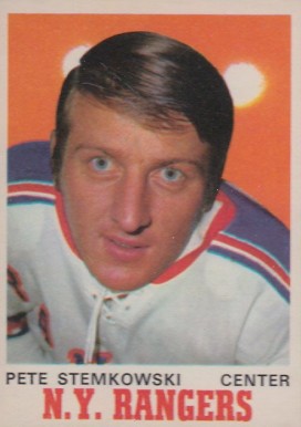 1970 O-Pee-Chee Pete Stemkowski #182 Hockey Card
