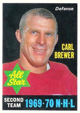 1970 O-Pee-Chee Carl Brewer #243 Hockey Card