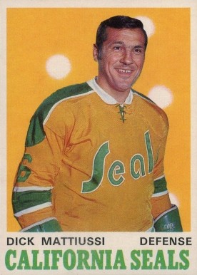 1970 O-Pee-Chee Dick Mattiussi #192 Hockey Card