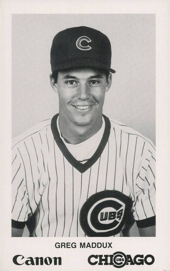 1988 Canon Chicago Cubs Photocards Greg Maddux # Baseball Card