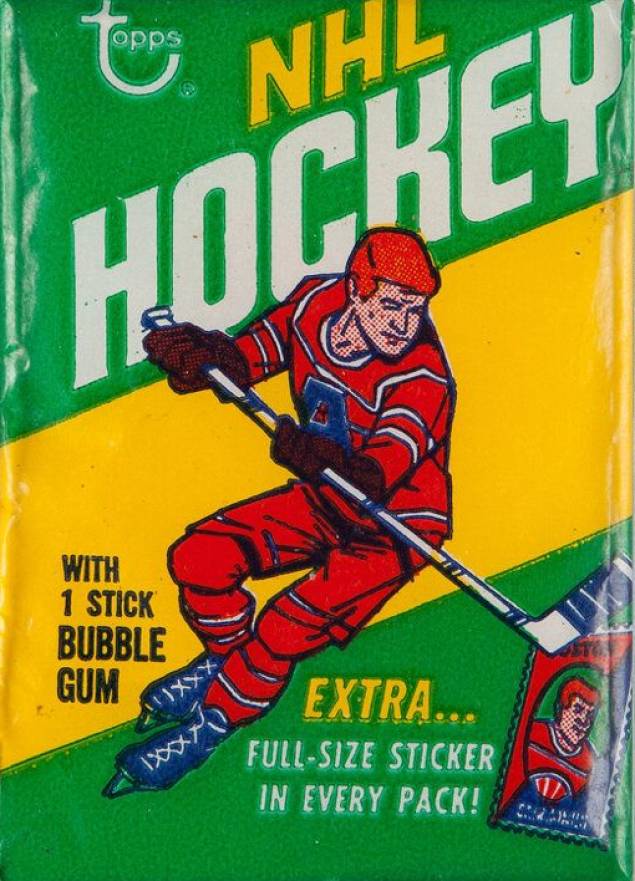 1970 Topps Wax Pack #WP Hockey Card