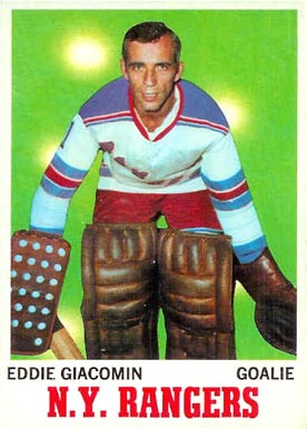 1970 Topps Ed Giacomin #68 Hockey Card