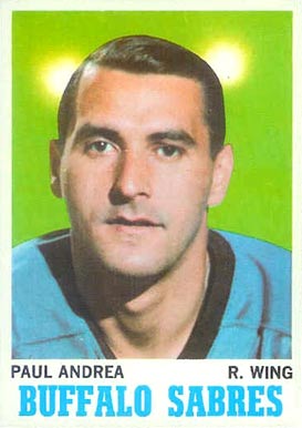 1970 Topps Paul Andrea #77 Hockey Card