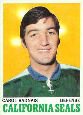 1970 Topps Carol Vadnais #70 Hockey Card