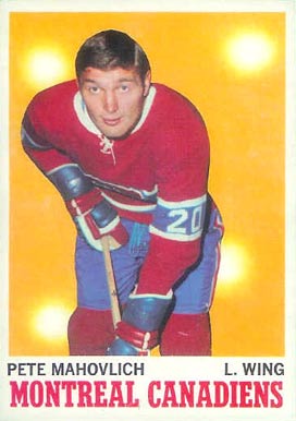1970 Topps Peter Mahovlich #58 Hockey Card