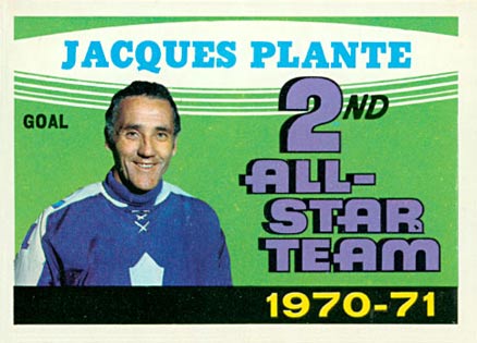 1971 O-Pee-Chee Jacques Plante #256 Hockey Card