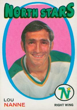1971 O-Pee-Chee Lou Nanne #240 Hockey Card