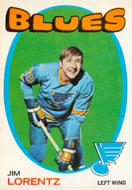 1971 O-Pee-Chee Jim Lorentz #227 Hockey Card