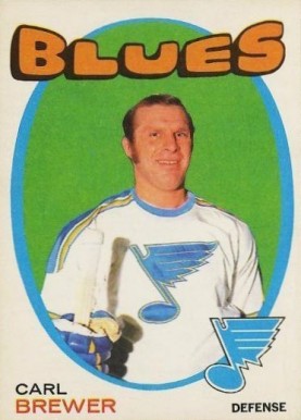 1971 O-Pee-Chee Carl Brewer #222 Hockey Card