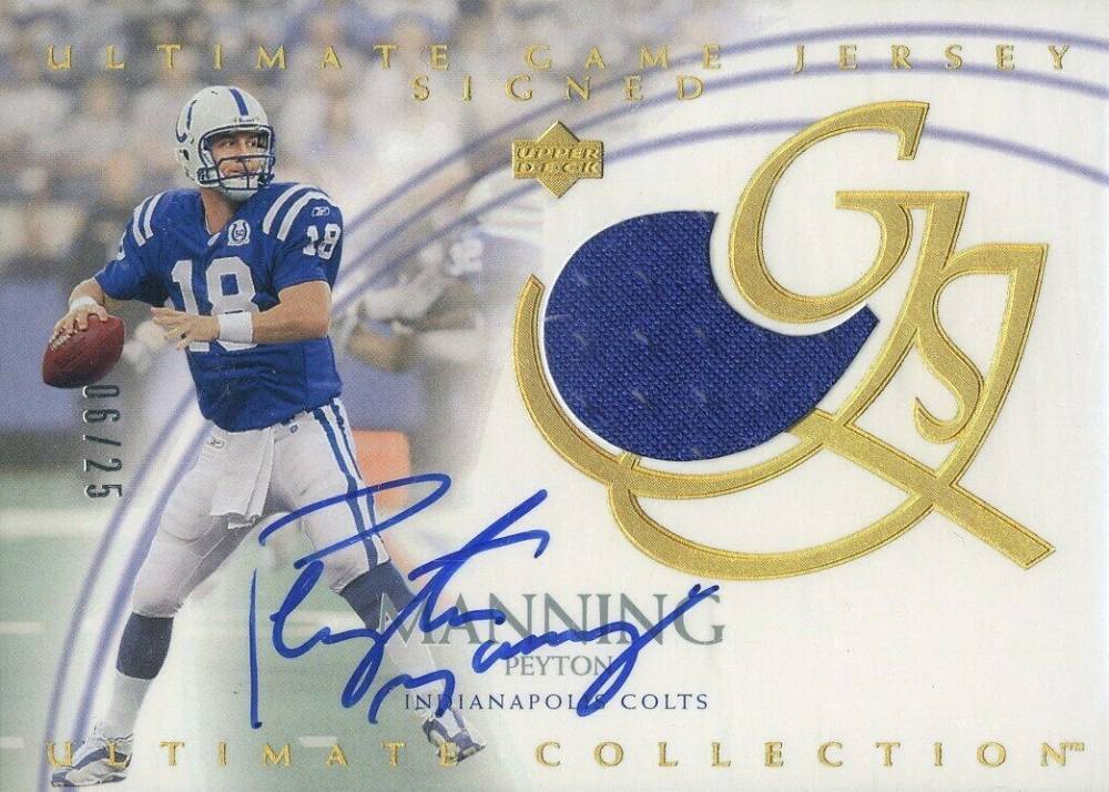 2003 Ultimate Collection Game Jersey Signed Peyton Manning #UJSPM Football Card