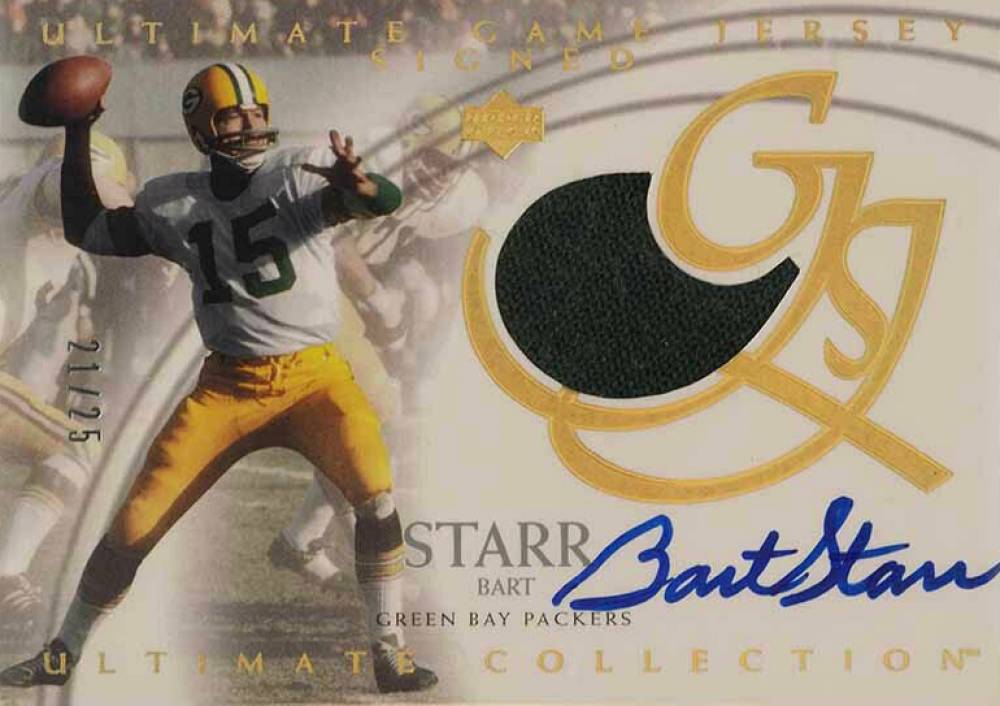 2003 Ultimate Collection Game Jersey Signed Bart Starr #UJSBS Football Card