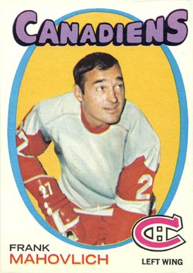 1971 Topps Frank Mahovlich #105 Hockey Card
